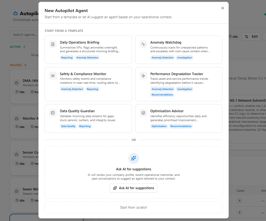 Creating a SensorMine AI agent from a natural-language brief
